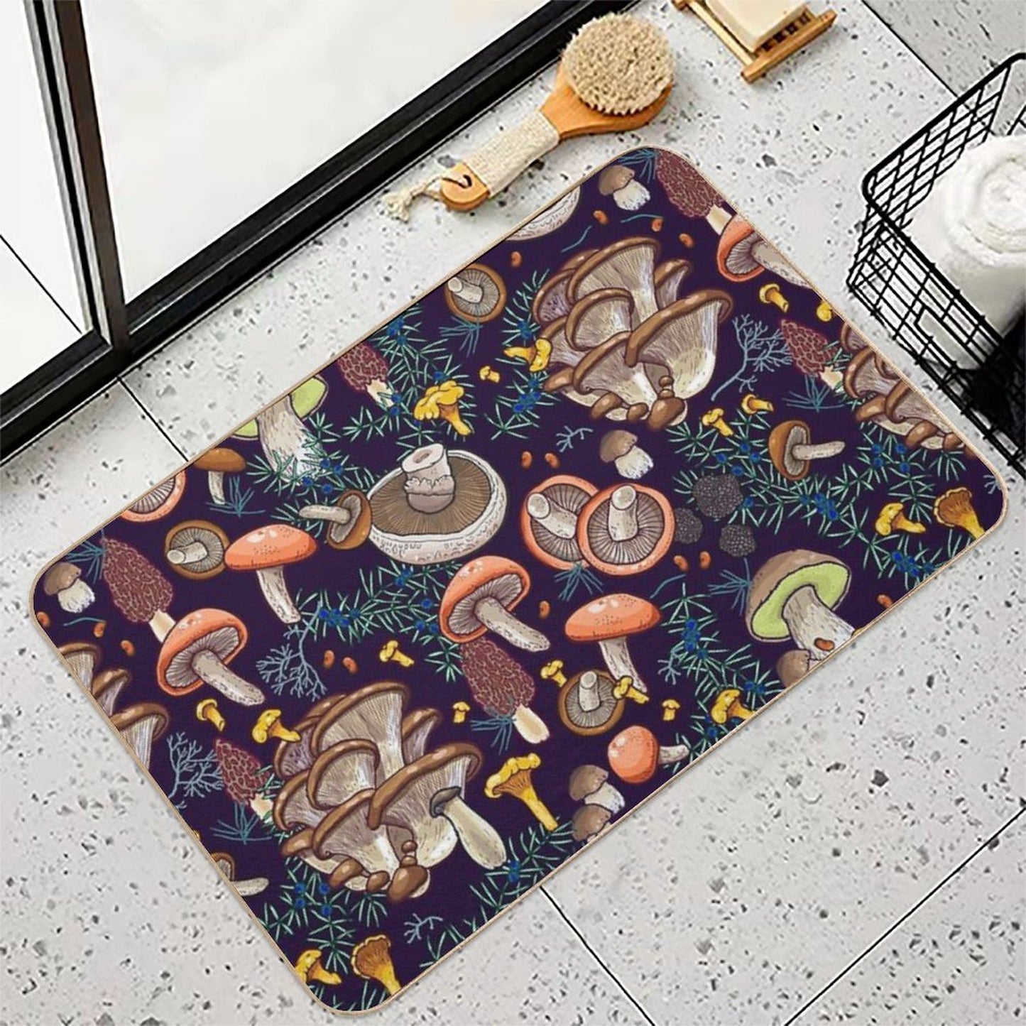 Dark Dream Forest Bath Mat
