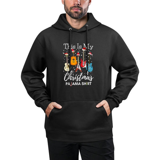 This Is My Christmas Pajama Guitar Guitarist Music Lover Medium-Weight Fabric Hoodie