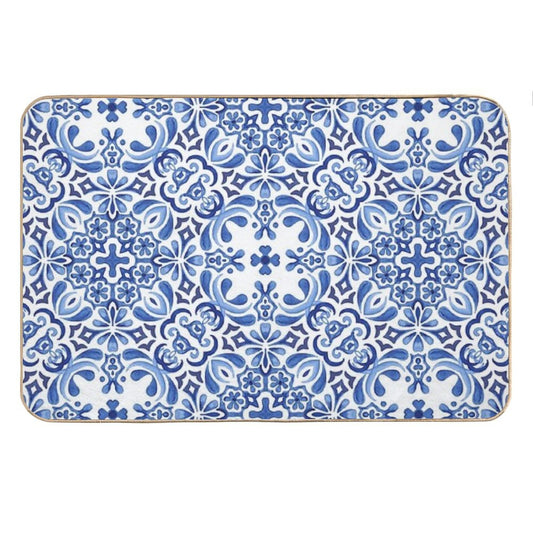 Mediterranean Mosaic Tiles  Azulejos Bath Mat