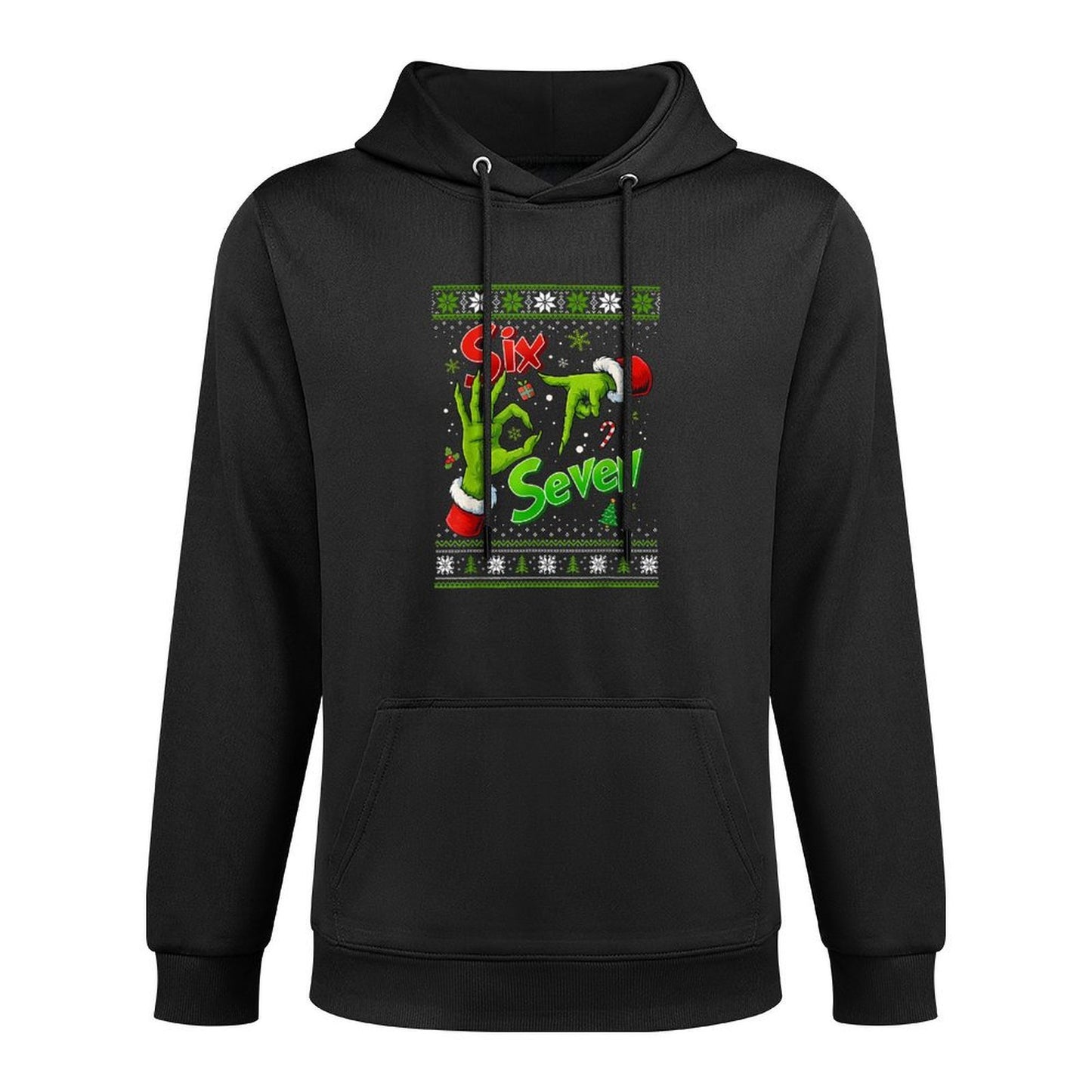 Funny 67 Christmas Pajamas Six Seven Meme Brainrot Machine Washable Hoodie
