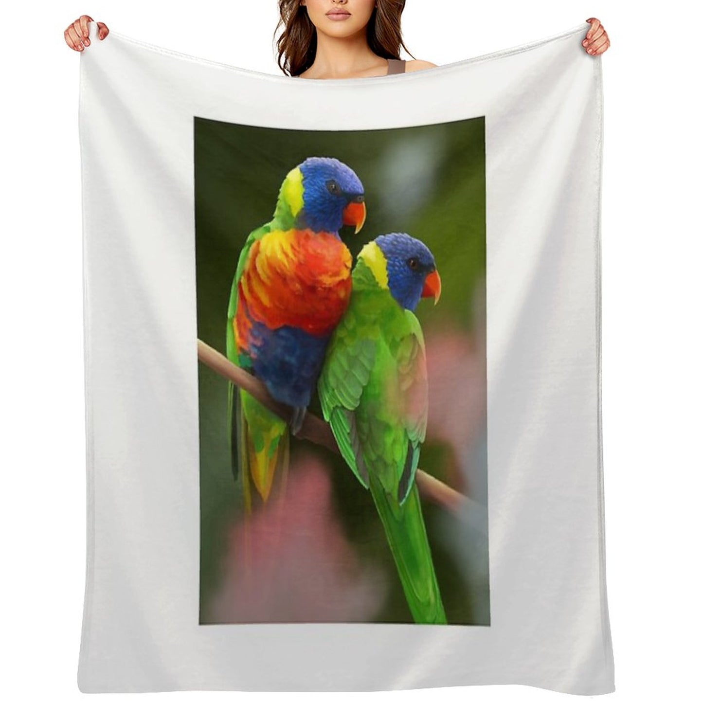 Rainbow Lorikeets Throw Blanket