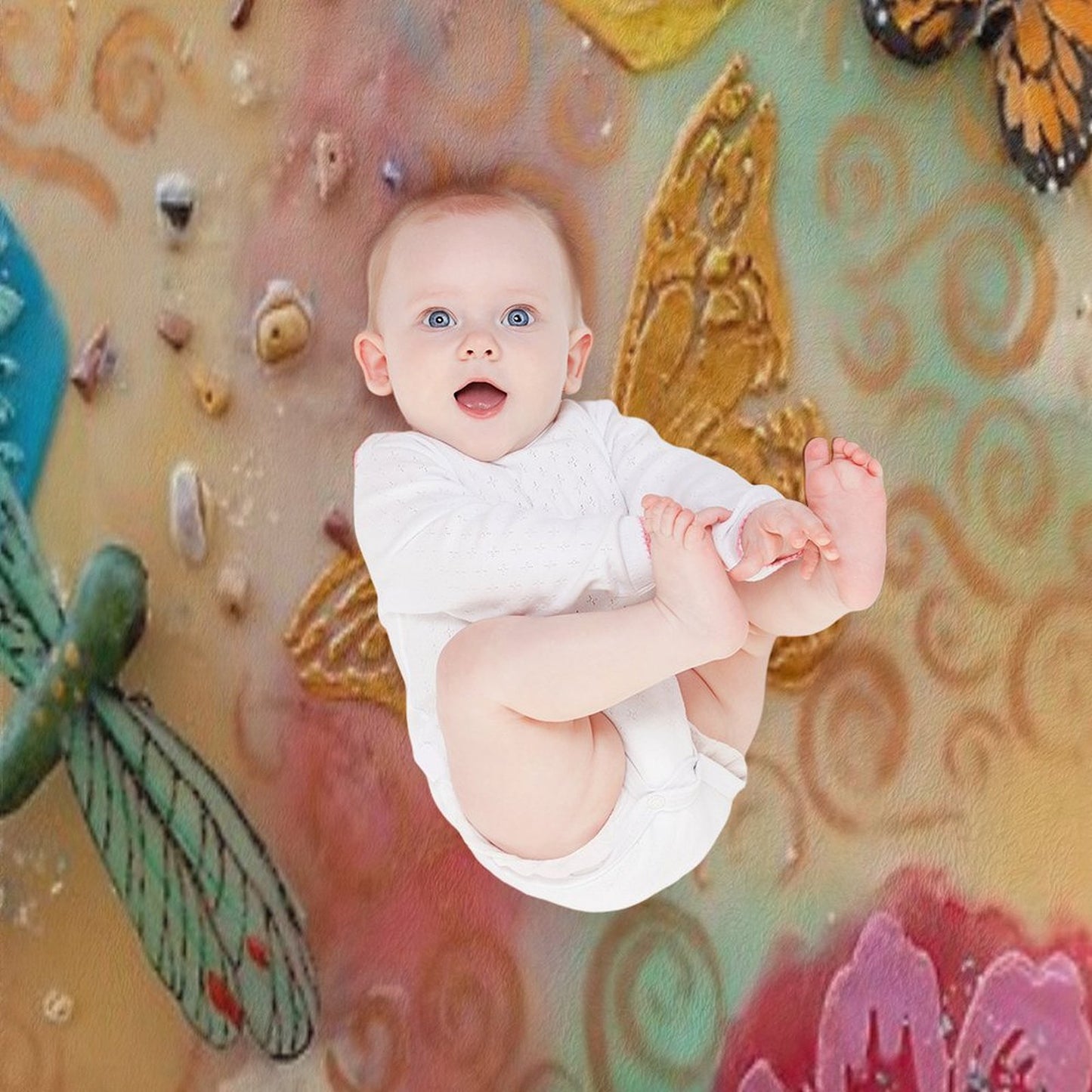 Magical Garden of Metamorphosis Throw Blanket