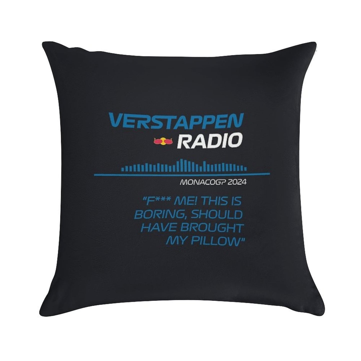 Verstappen Radio Monaco - Pillow Soft Hidden Zipper Throw Pillow