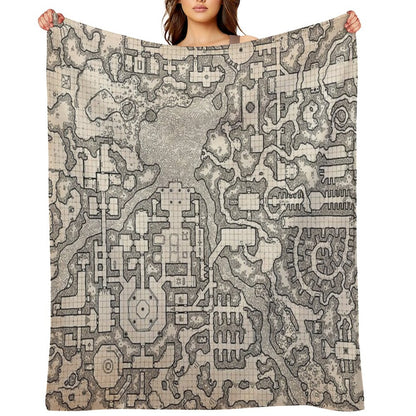The Winter Tombs - A Massive Dungeon Complex by Dyson Logos Throw Blanket
