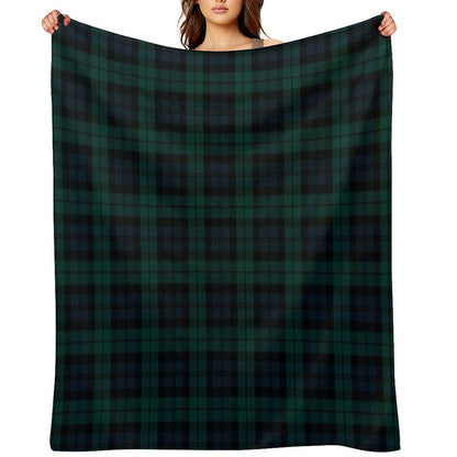 Black Watch Tartan Plaid Pattern Throw Blanket