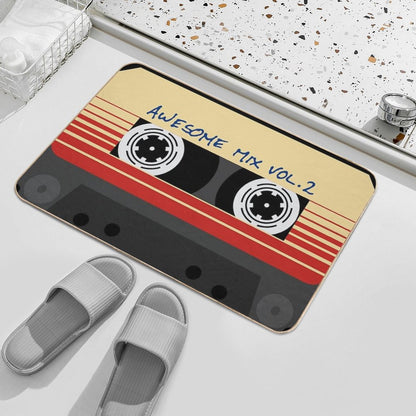 Awesome, Mixtape Vol 2, Cassette, Retro, Bath Mat