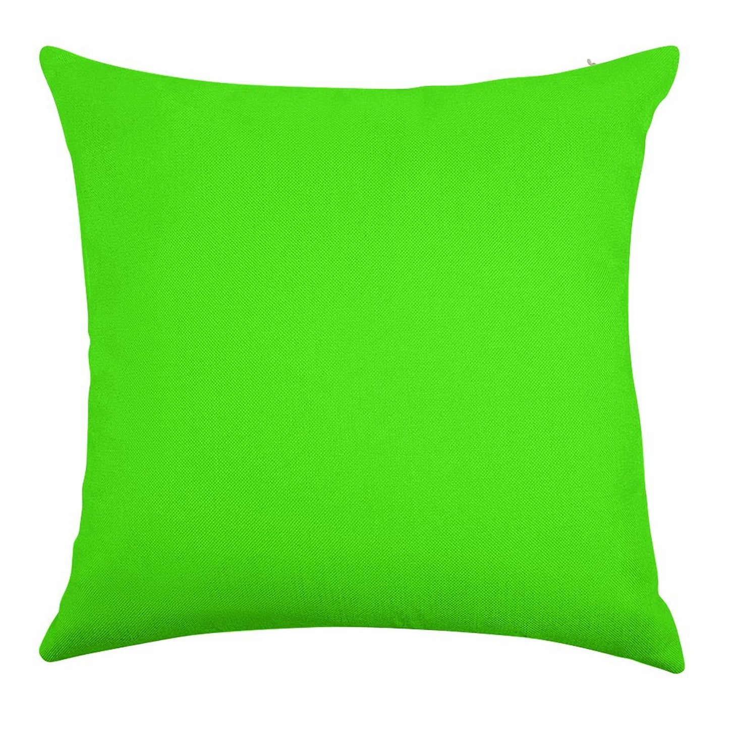 PLAIN SOLID COLOR NEON FLUROESCENT GREEN Linen Throw Pillow Cover