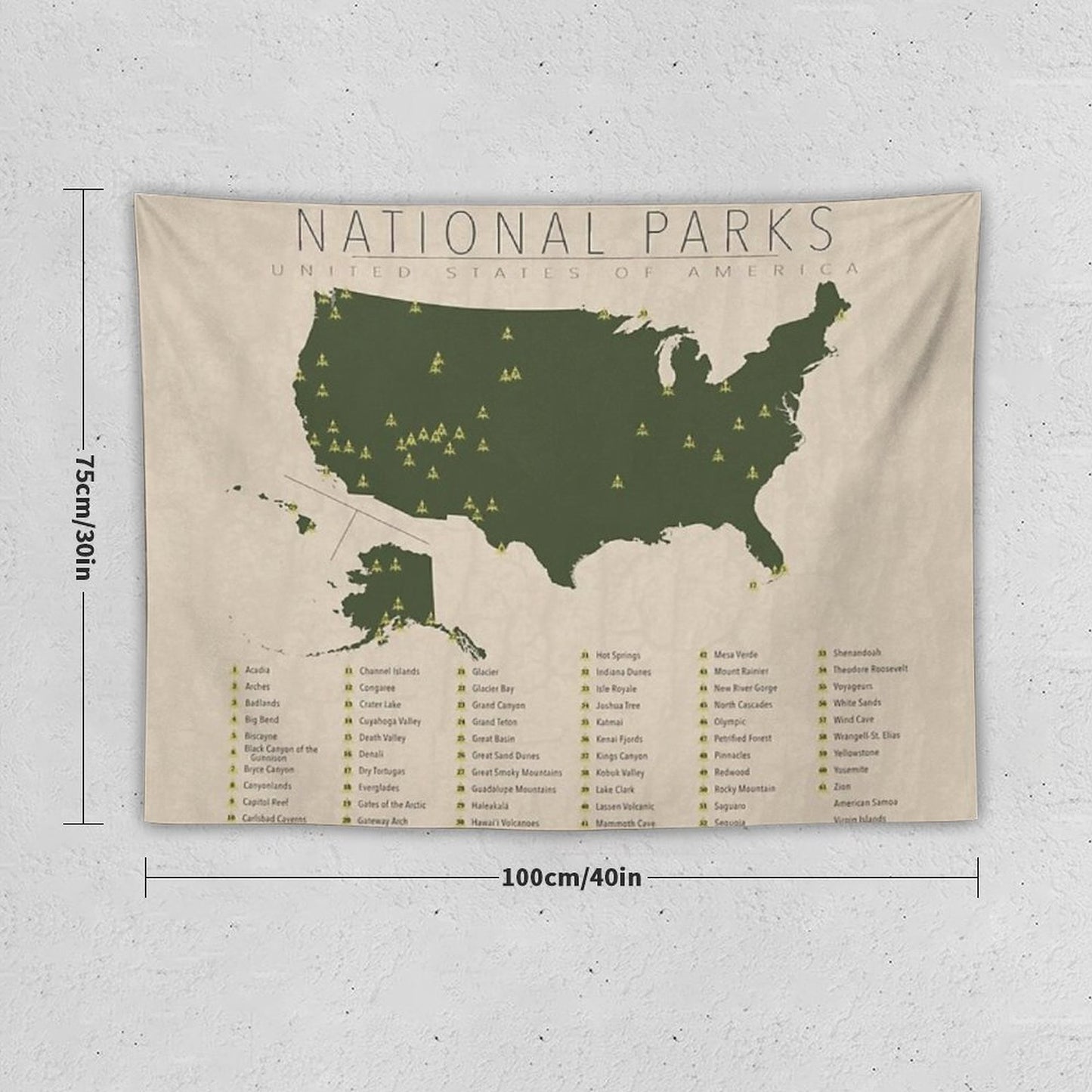 US National Parks Tapestry