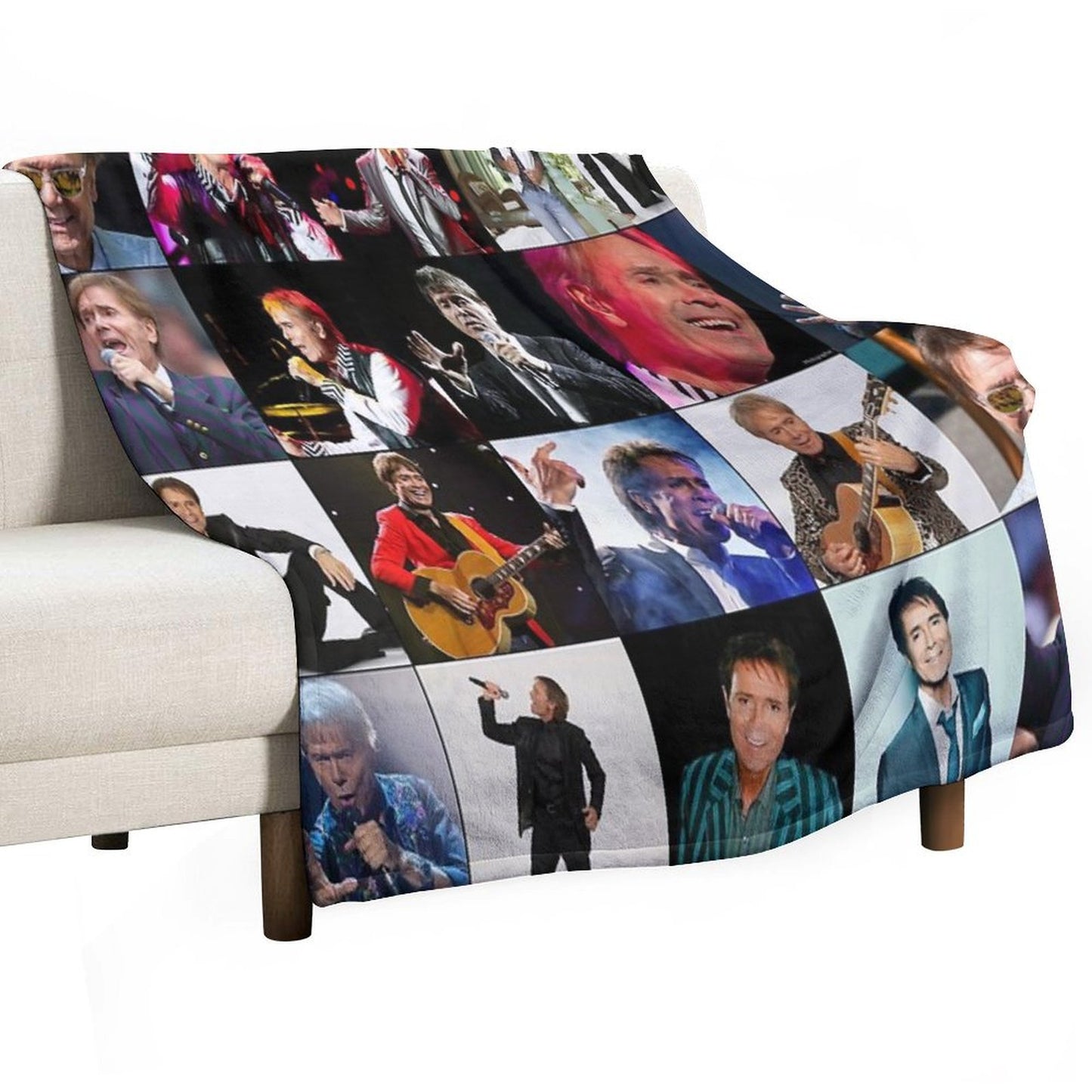 Cliff Richard Photo Collage Throw Blanket
