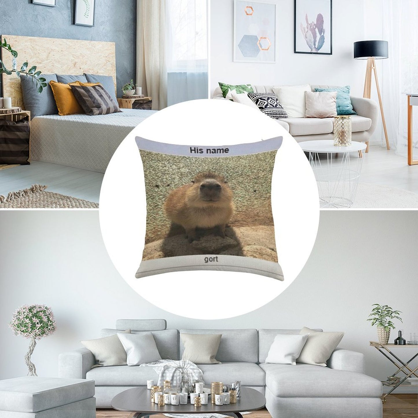 Gort Linen Throw Pillow Cover