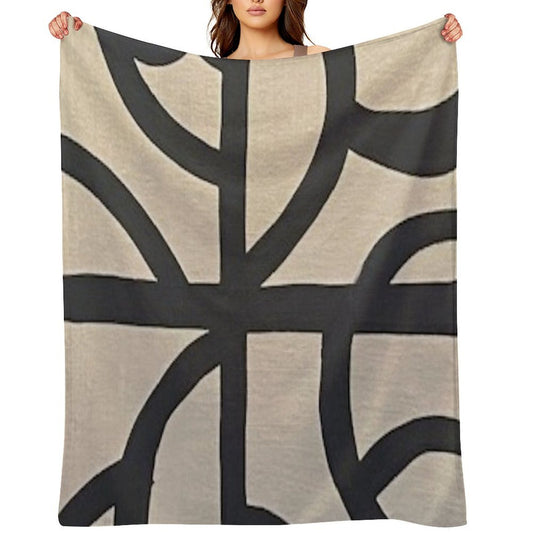 Tan & Black Throw Blanket