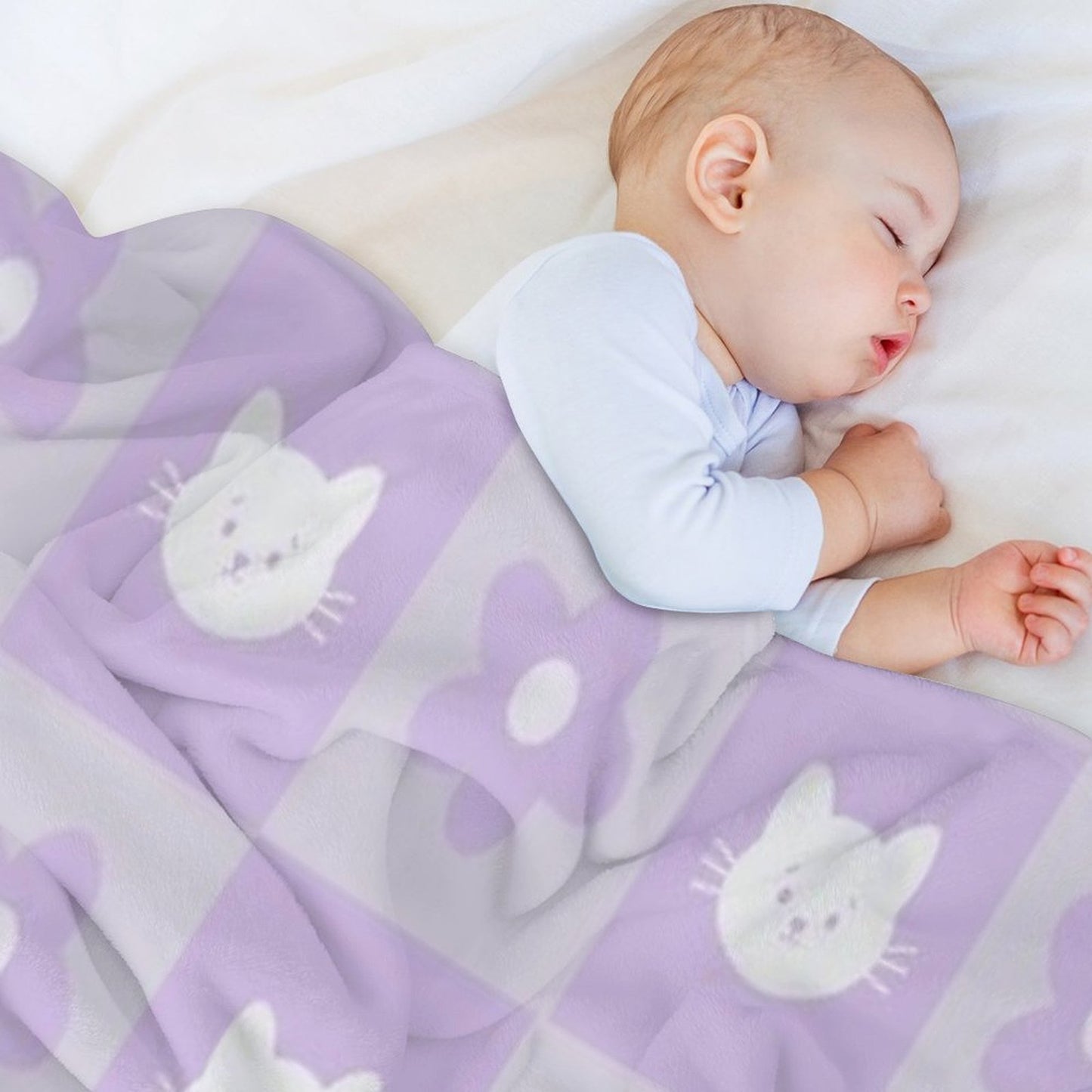 Kitten And Flowers Throw Blanket