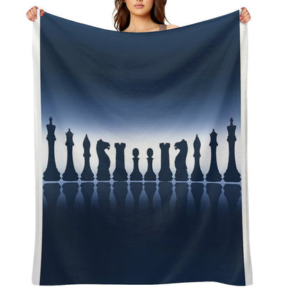 Chess Pieces Throw Blanket