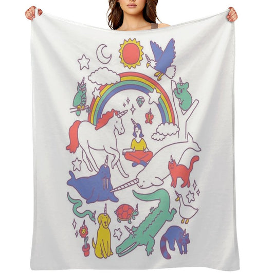 Unicorns! Throw Blanket