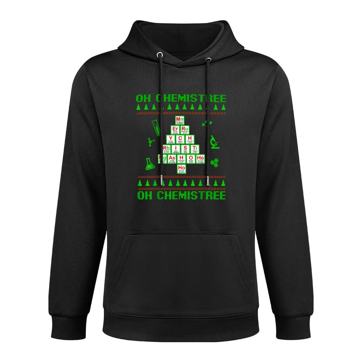 Science Christmas Oh Chemist Tree Chemistree Chemistry Kangaroo Pocket Hoodie