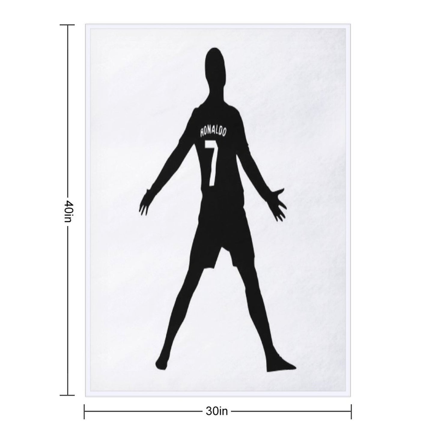 Christiano Ronaldo  CR7  Shadow Design Throw Blanket