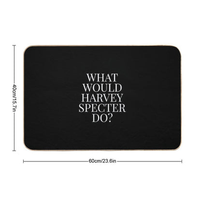 What Would Harvey Specter Do V2 (Black) Bath Mat