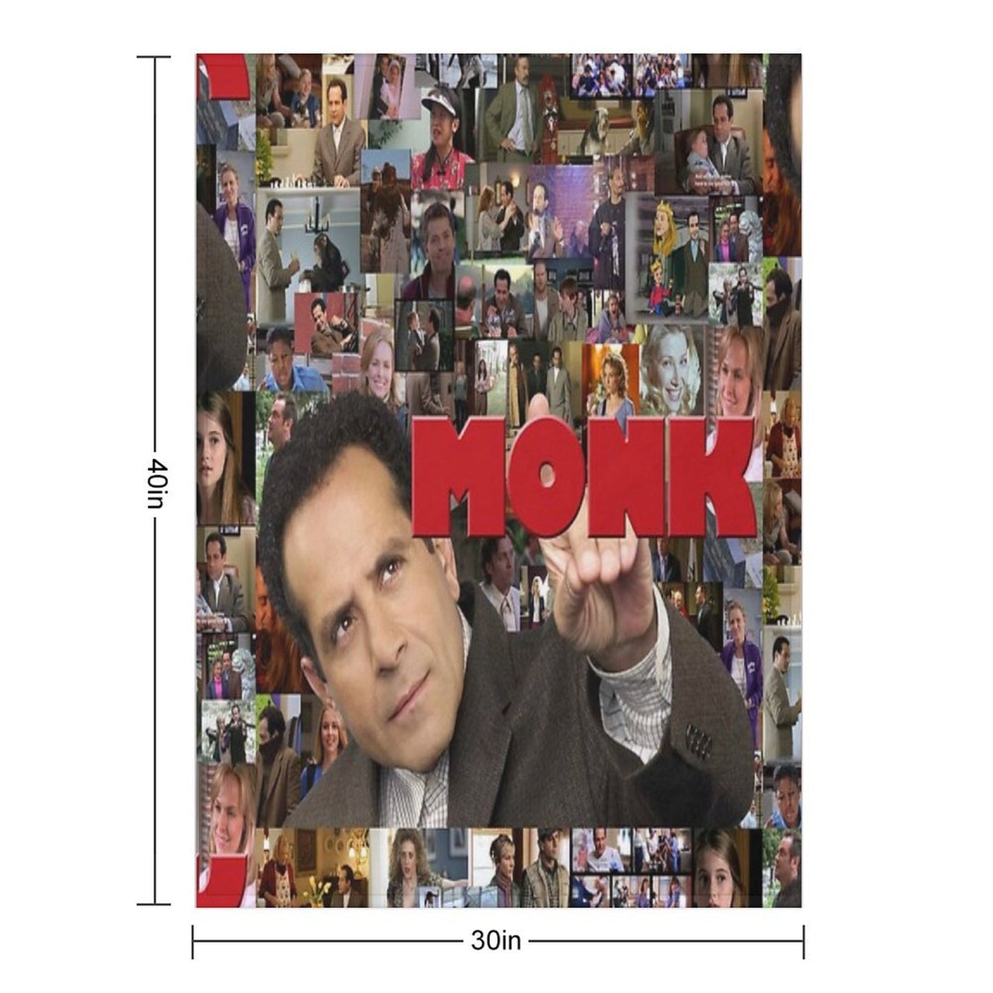 Adrian Monk Collage Throw Blanket