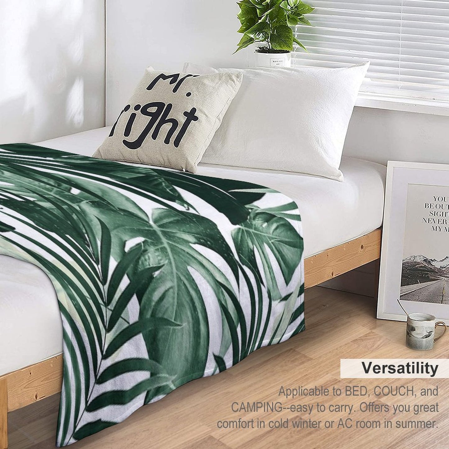 Tropical Jungle Leaves Pattern #4 #tropical #decor #art Throw Blanket