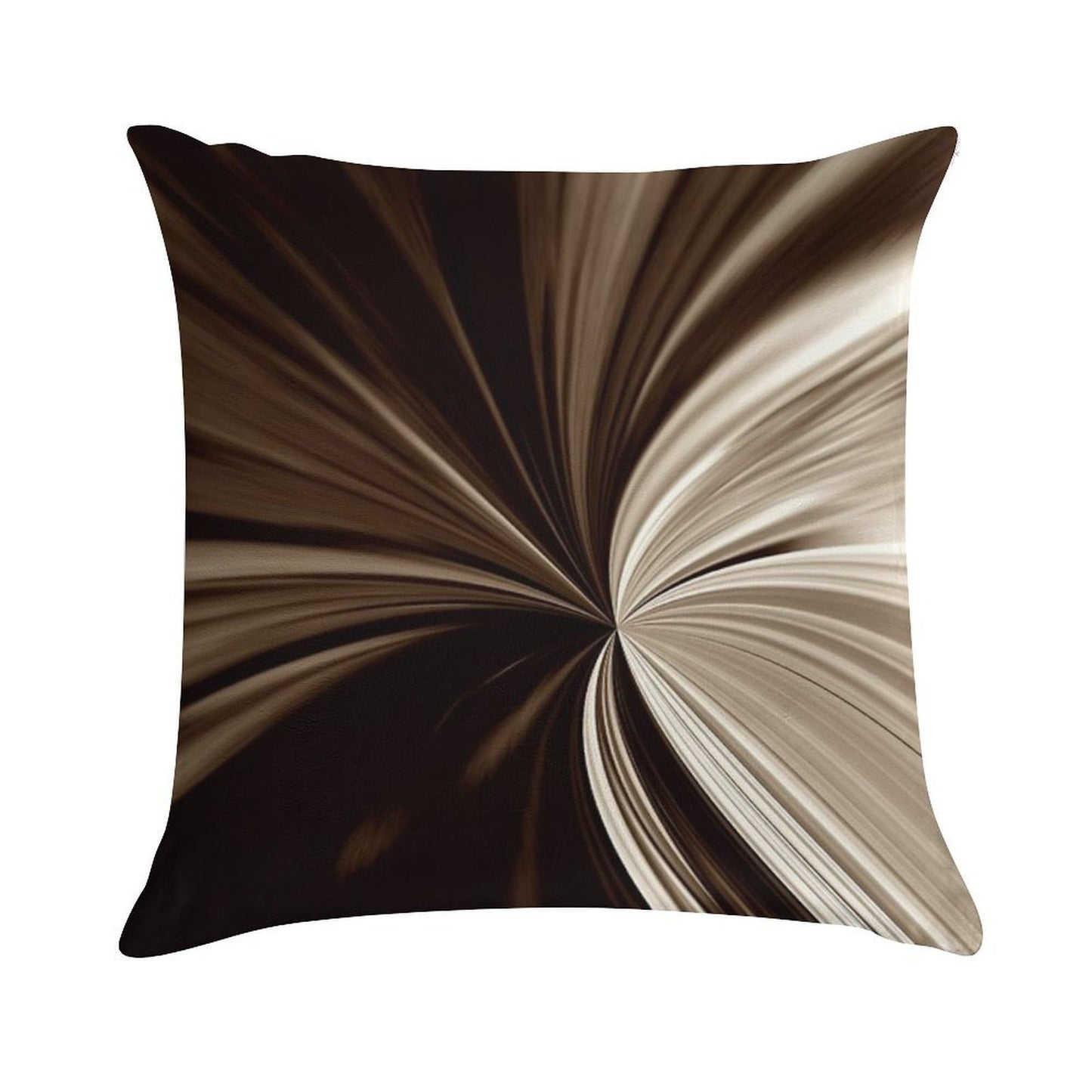 Milk Chocolate Swirl Abstract Print Pillow Soft Skin-Friendly Throw Pillow