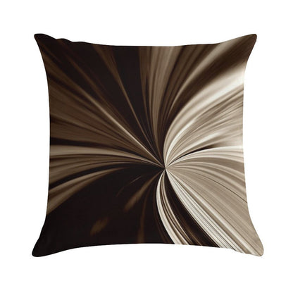 Milk Chocolate Swirl Abstract Print Pillow Soft Skin-Friendly Throw Pillow