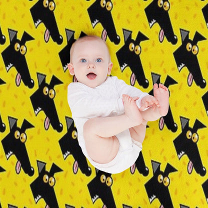 Seamless Derp Yellow Throw Blanket