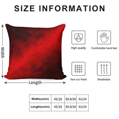 Red Smoke Soft Shrink-Resistant Throw Pillow