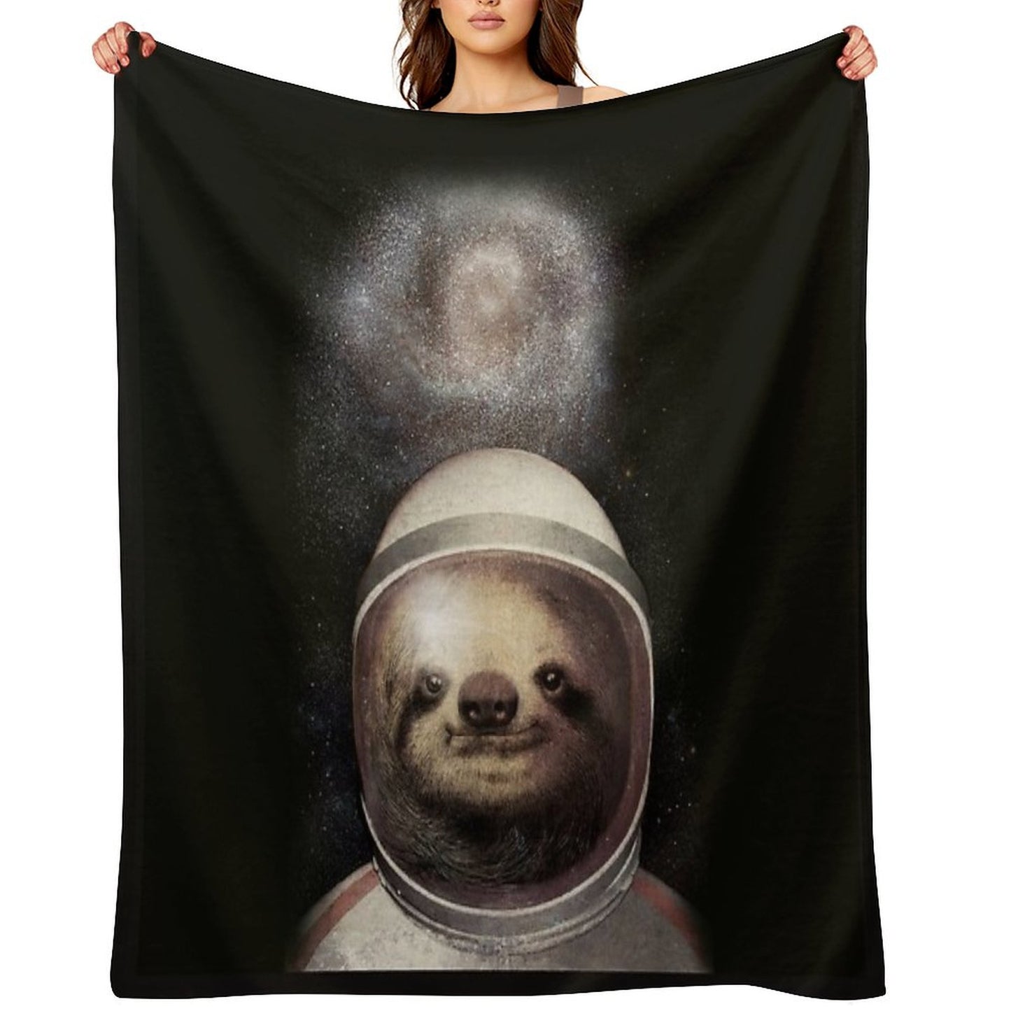 Space Sloth Throw Blanket