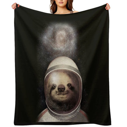 Space Sloth Throw Blanket