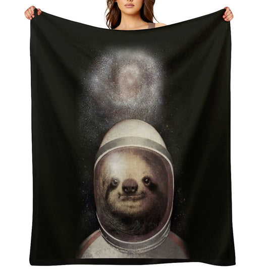 Space Sloth Throw Blanket
