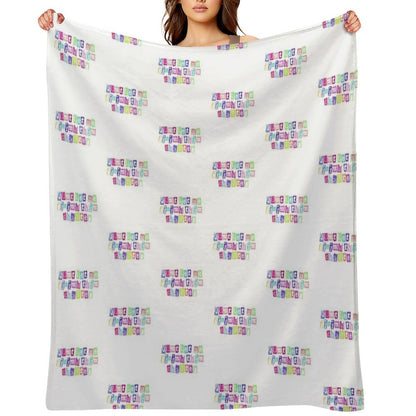 Just Let Me Finish This Chapter Cute Text Throw Blanket