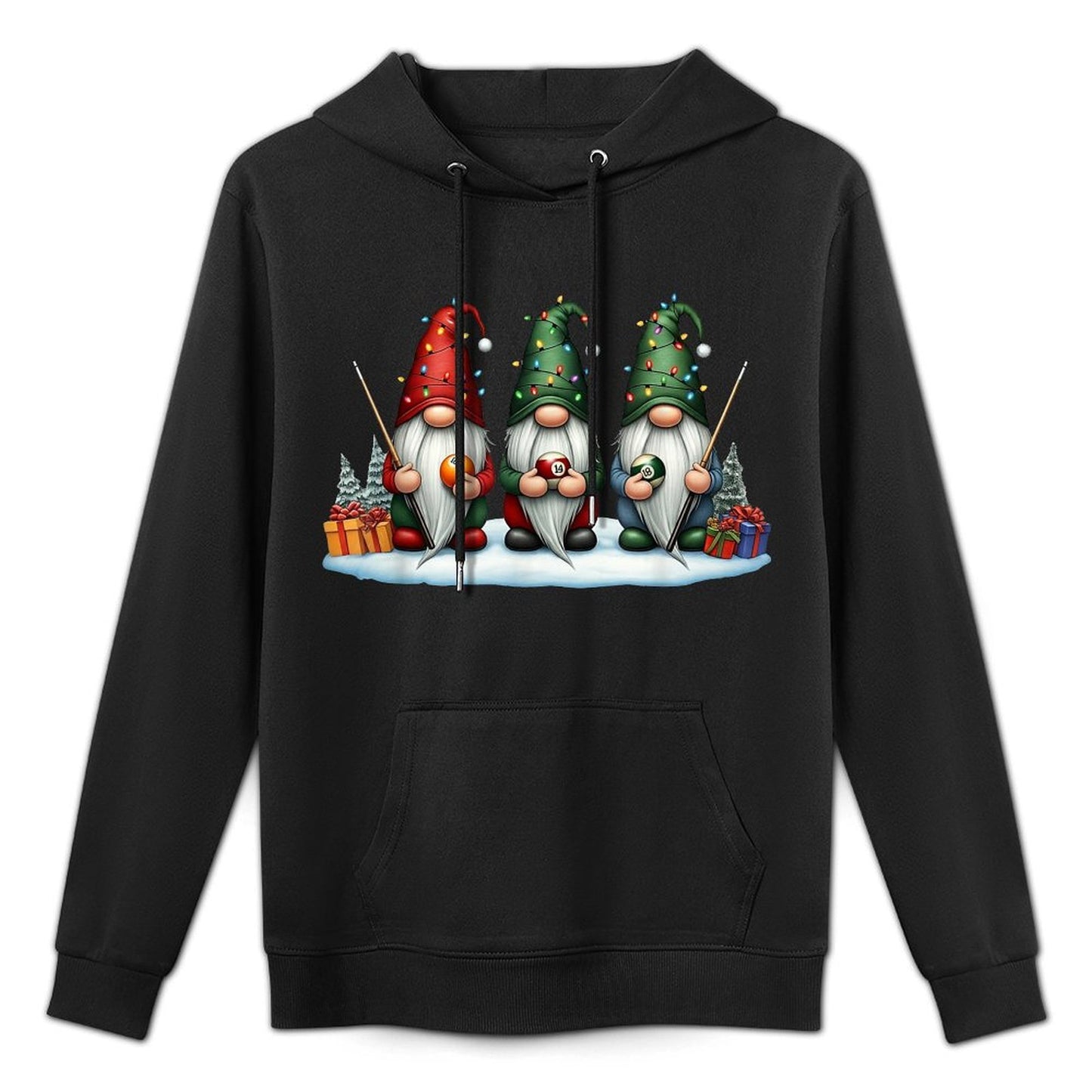 Funny Billiards Billiard Gnomies Christmas Gnome Womens Men Moisture-Wicking Hoodie