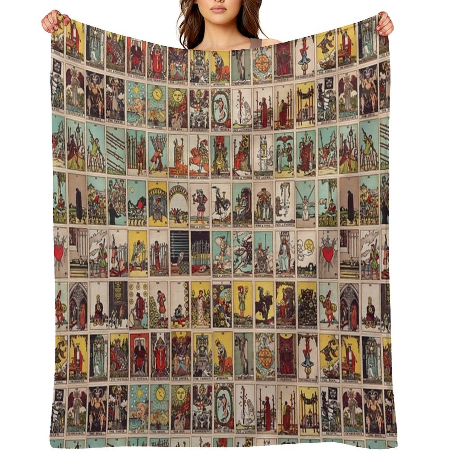 The Full Tarot Deck. Major And Minor Arcana Throw Blanket