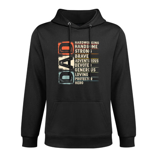 Vintage Funny Definition of Dad Retro Meme Joke Father's Day Pilling-Resistant Hoodie