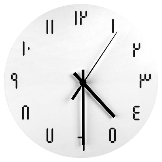 Arabic Numerals  Digital Font Wall Wall Clock