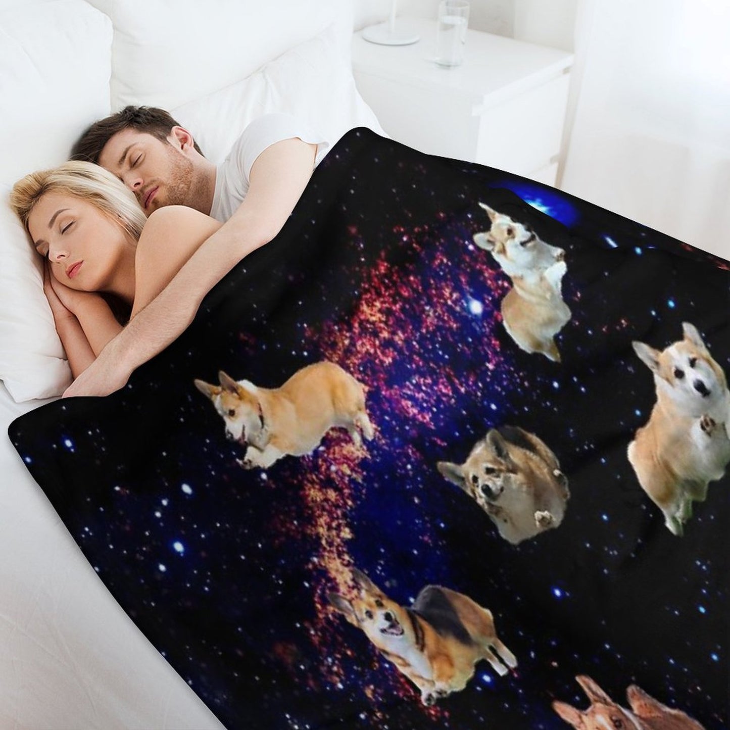 Space Corgis Throw Blanket