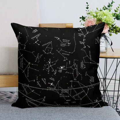 Constellations Linen Throw Pillow Cover