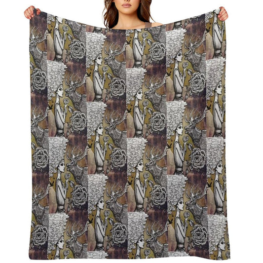 The Lonely Goddess Throw Blanket