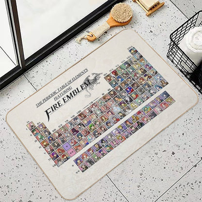 Periodic Table Fire Emblem  Eco-Friendly Bath Mat