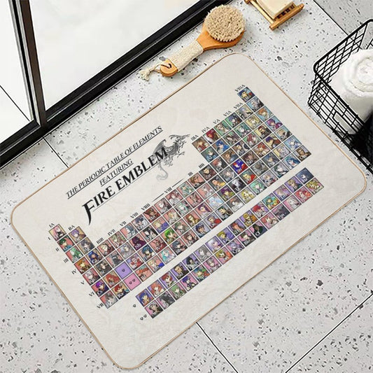 Periodic Table Fire Emblem  Eco-Friendly Bath Mat