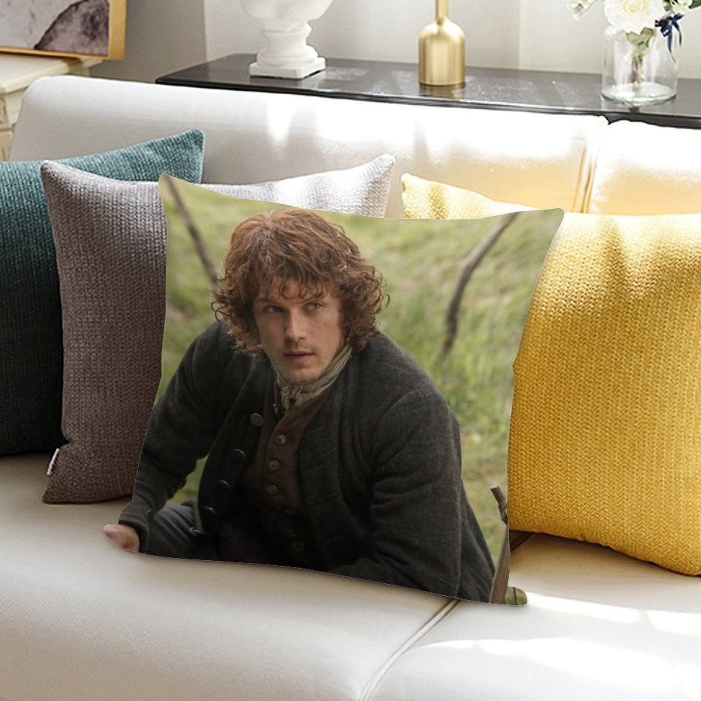 Jamie Fraser - Outlander Soft Washable Throw Pillow