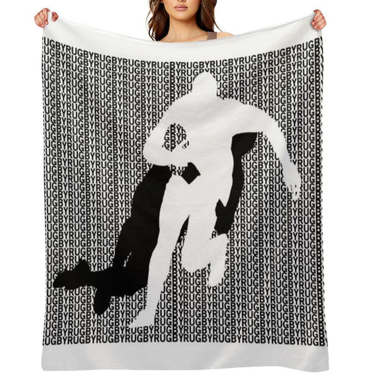 Rugby Tackle Throw Blanket