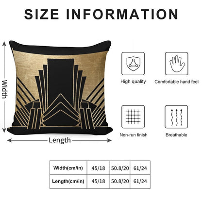 Art Deco Design Soft Luxury Feel Throw Pillow