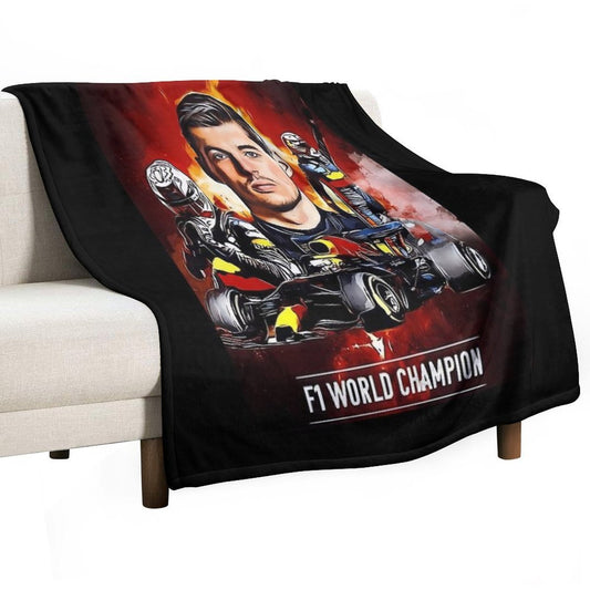 Max Verstappen F1 World Champion Throw Blanket