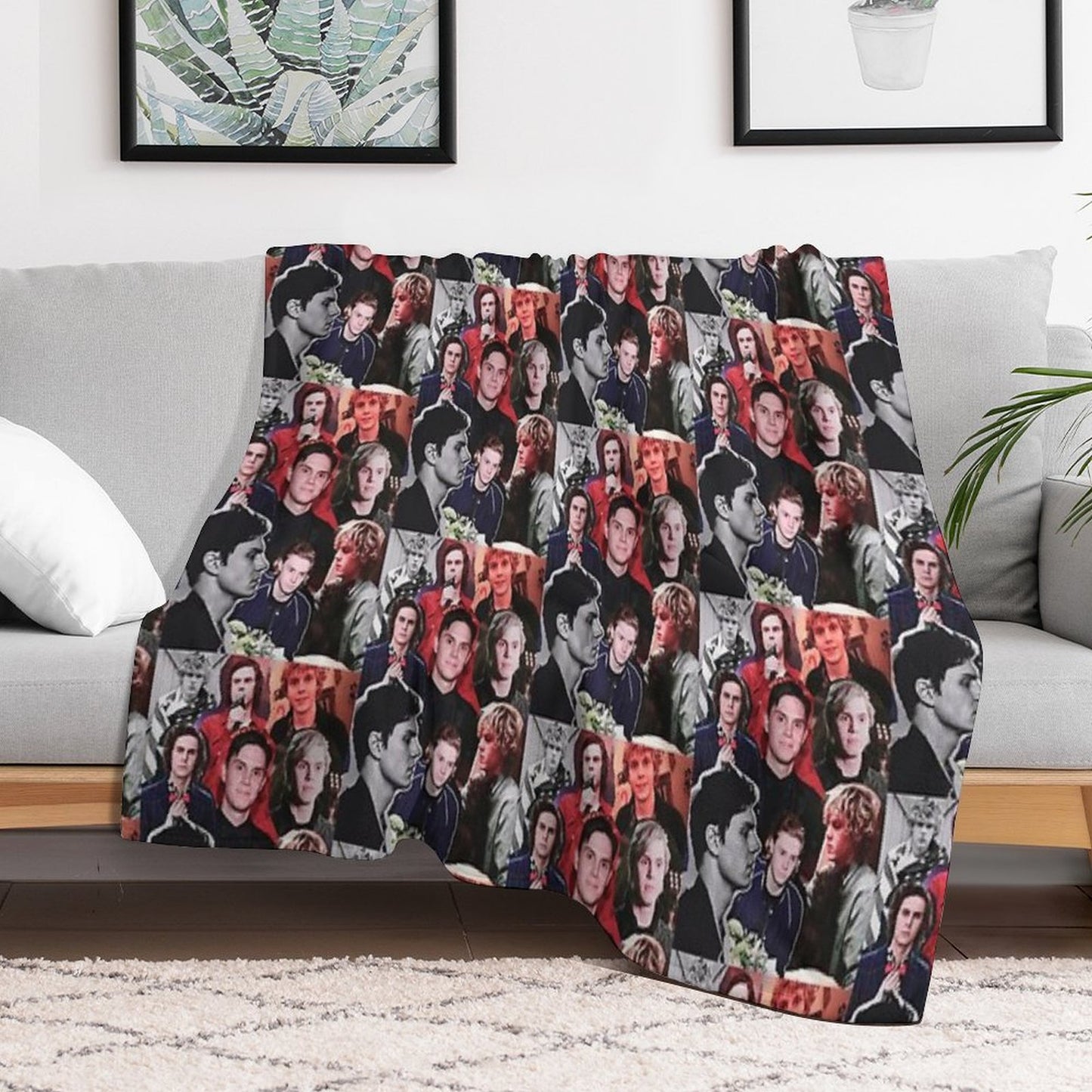 Evan Collage Throw Blanket