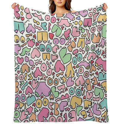 Fun Boobies Throw Blanket