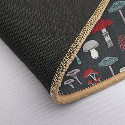 Midnight Mushrooms - Fun Fungus Pattern by Cecca Designs Bath Mat