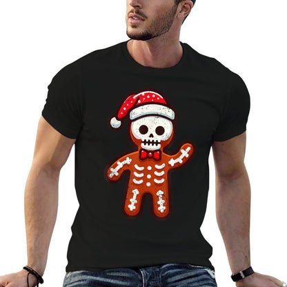 Skeleton Gingerbread Christmas Santa Hat X-mas Holiday  Vintage-inspired T-Shirt