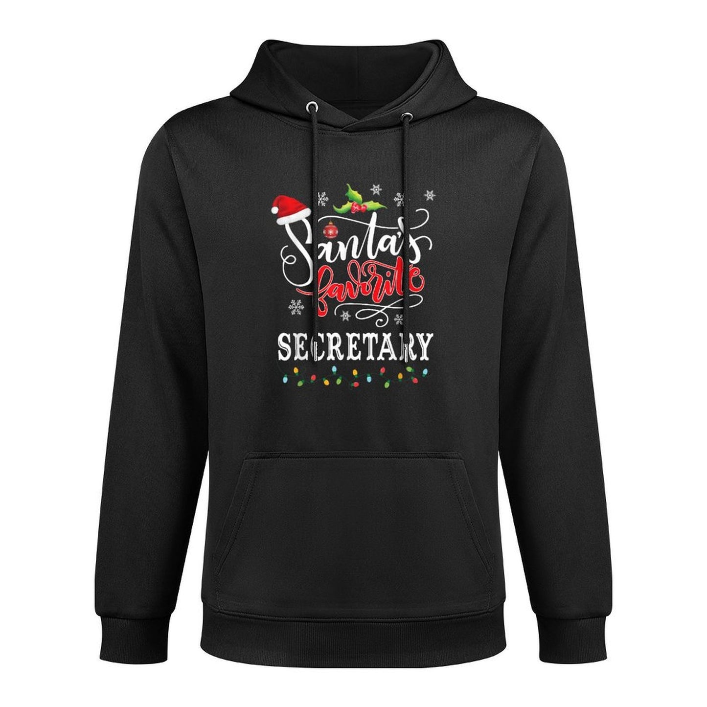 Santas Favorite Secretary Funny Christmas Xmas Hat Medium-Weight Fabric Hoodie