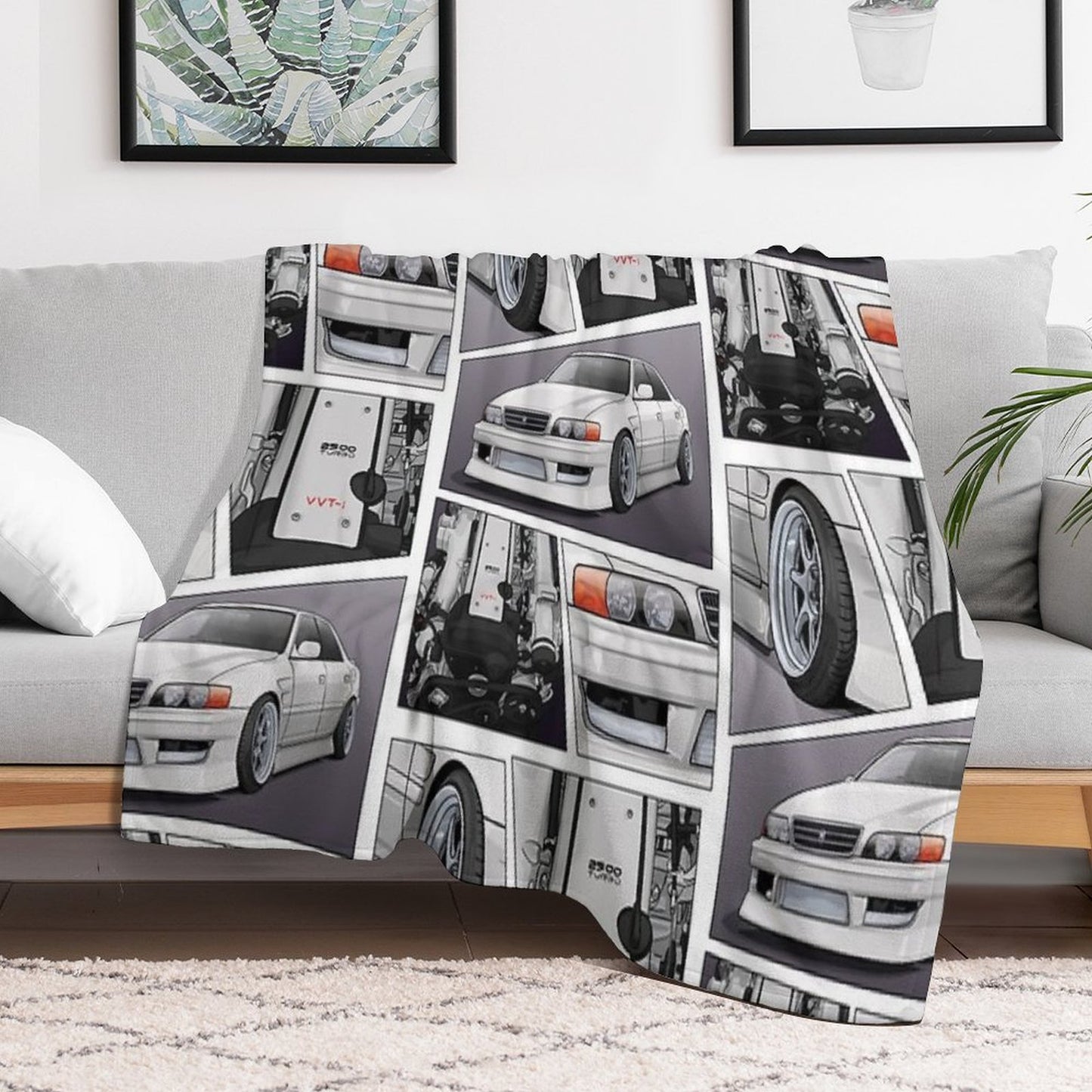 Chaser Jzx100 X 1Jz Engine Throw Blanket